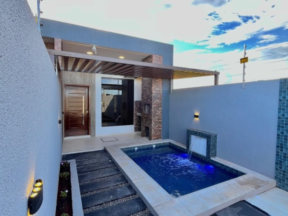 Casa 2 quartos com piscina em km 7 ciudad nueva